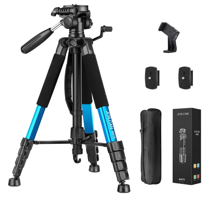 JOILCAN 74-inch camera and cell phone tripod